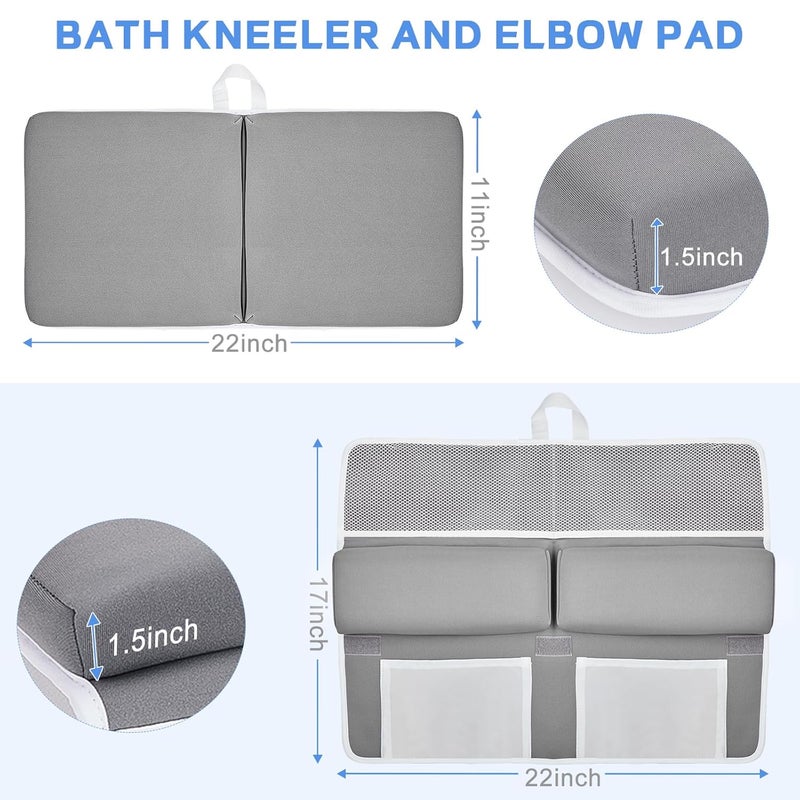 JOY ANAN Baby Bath Kneeler and Elbow Rest Pad Set, Bathtub Kneeling Pad, Baby Accessories for Bath, Relieve Your Knees and Elbows - Image 3